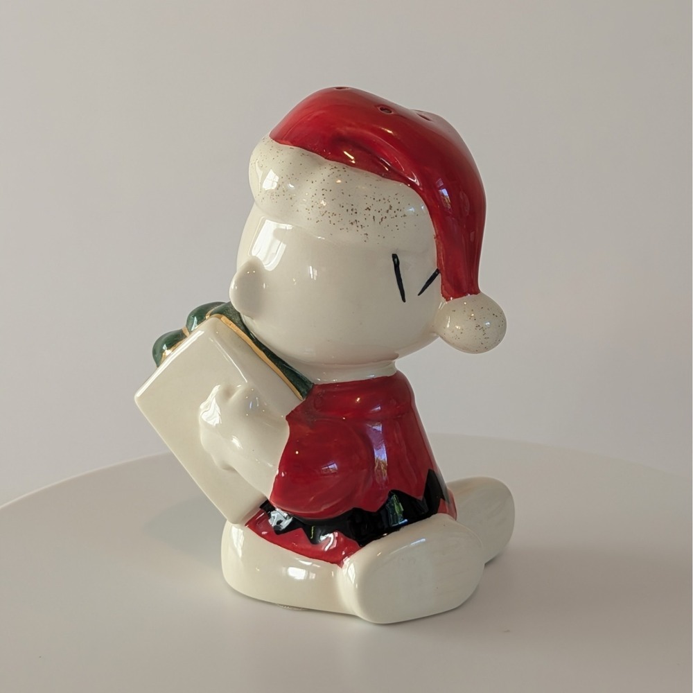 2004 Lenox Charlie Brown & Snoopy Christmas Tree Porcelain Salt & Pepper Set - Picture 5 of 14